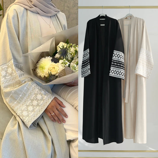 BlackPluss -  Cotton Linen Kimono Abaya for Women