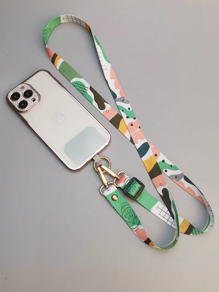 Individualized creativity Adjustable Crossbody Mobile Phone Lanyard Necklace Strap Anti-Lost Lanyards Cell Phone Chain Pendant