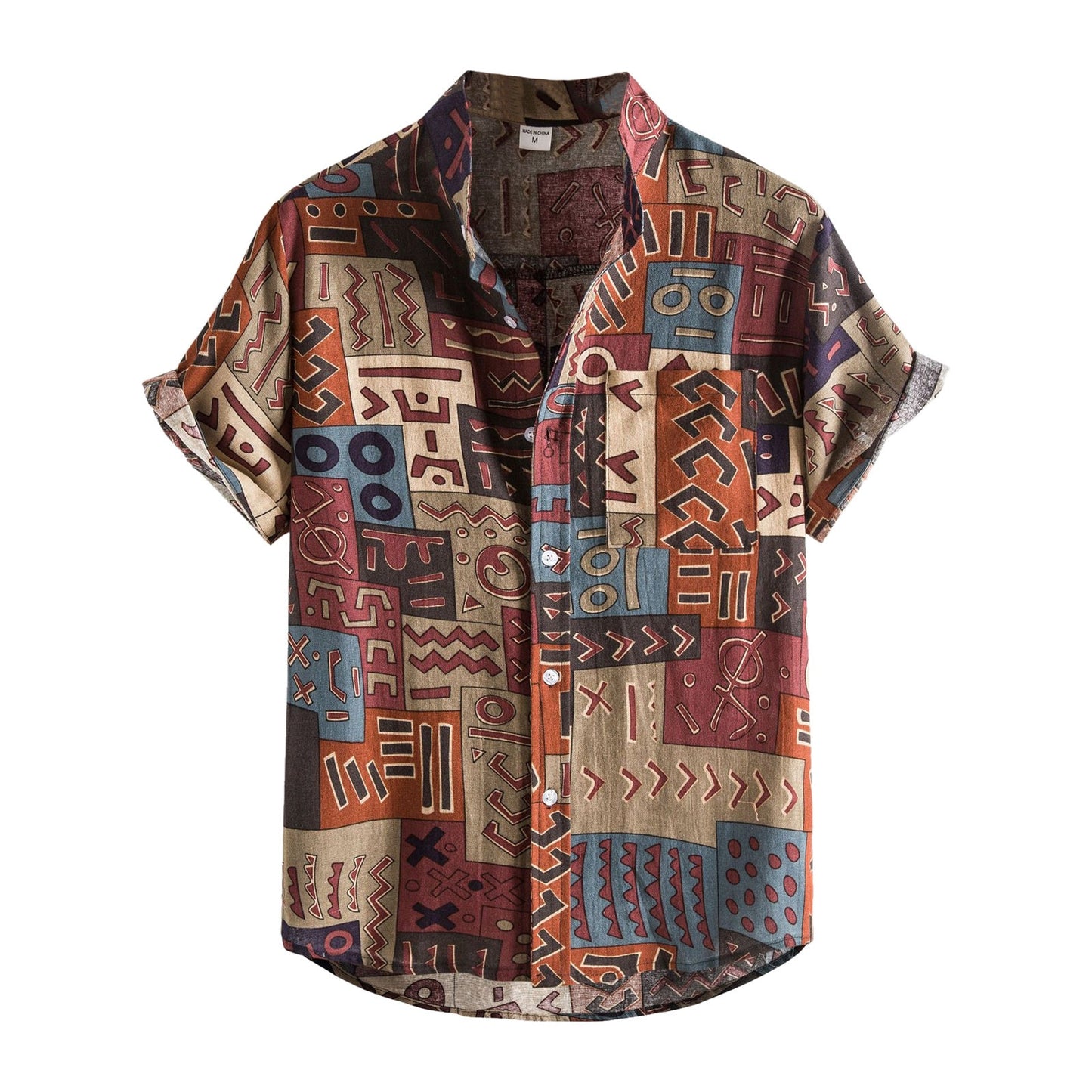 BlackPluss - Colorful Lattice Shirts For Men Vintage Summer Casual Shirt