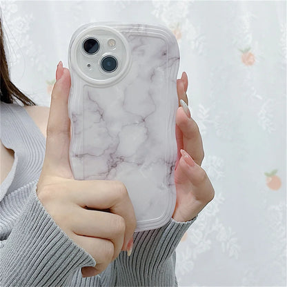 Fashion Marble Stone Texture Phone Case For iPhone 14 13 12 Mini 11 14 Pro Max X XR XS Max 7 8 6s Plus Shockproof Soft TPU Cover