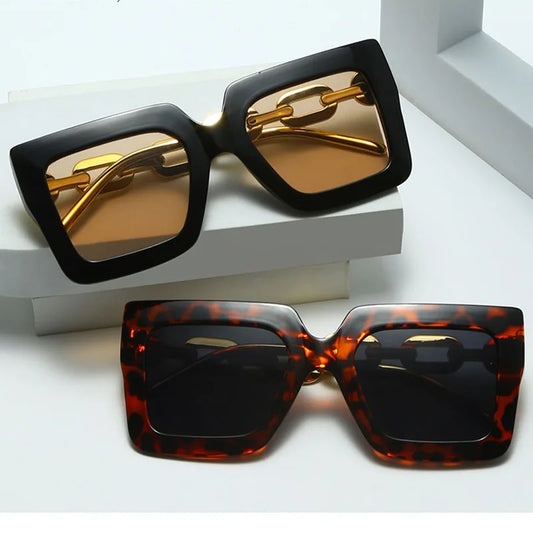 BlackPluss |  Large Frame Square Sunglasses New Women's Trendy Sunshade