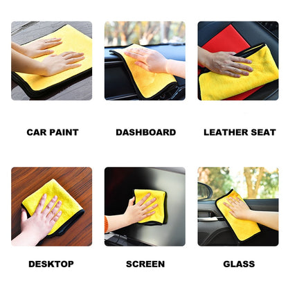 BlackPluss - Microfiber Towel Car Interior Dry Cleaning Rag for Car Washing Tools.