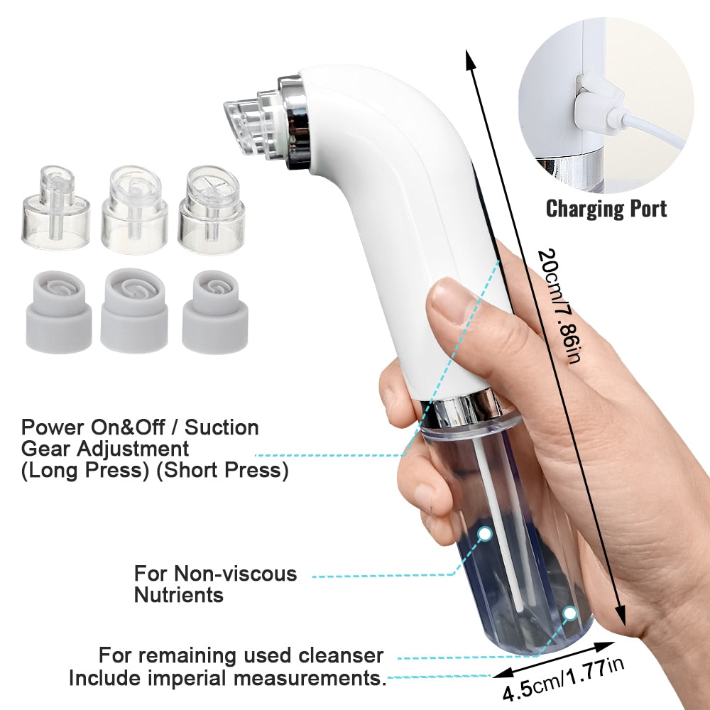 BlackPluss - Blackhead Remover Pore Vacuum Face Cleaner Electric Pimple.