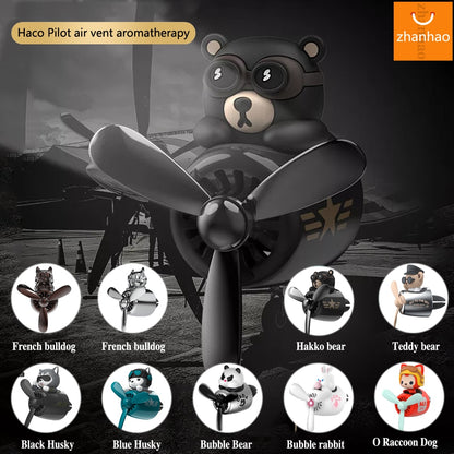 BlackPluss - 72Km Bear Car Air Freshener Teddy Bear Pilot Auto Interior Accessories