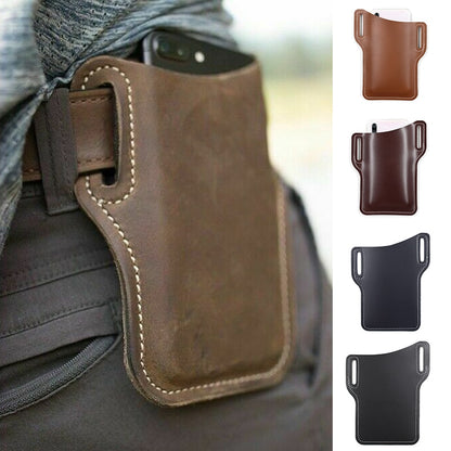 Men Phone Case Holster Cellphone Loop Holster Belt Waist Bag Props Leather Purse