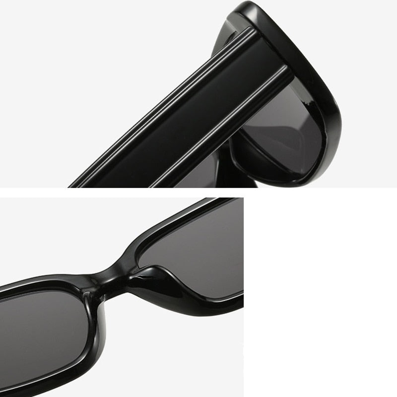 BlackPluss - Vintage Square Sunglasses Women Small Glasses.