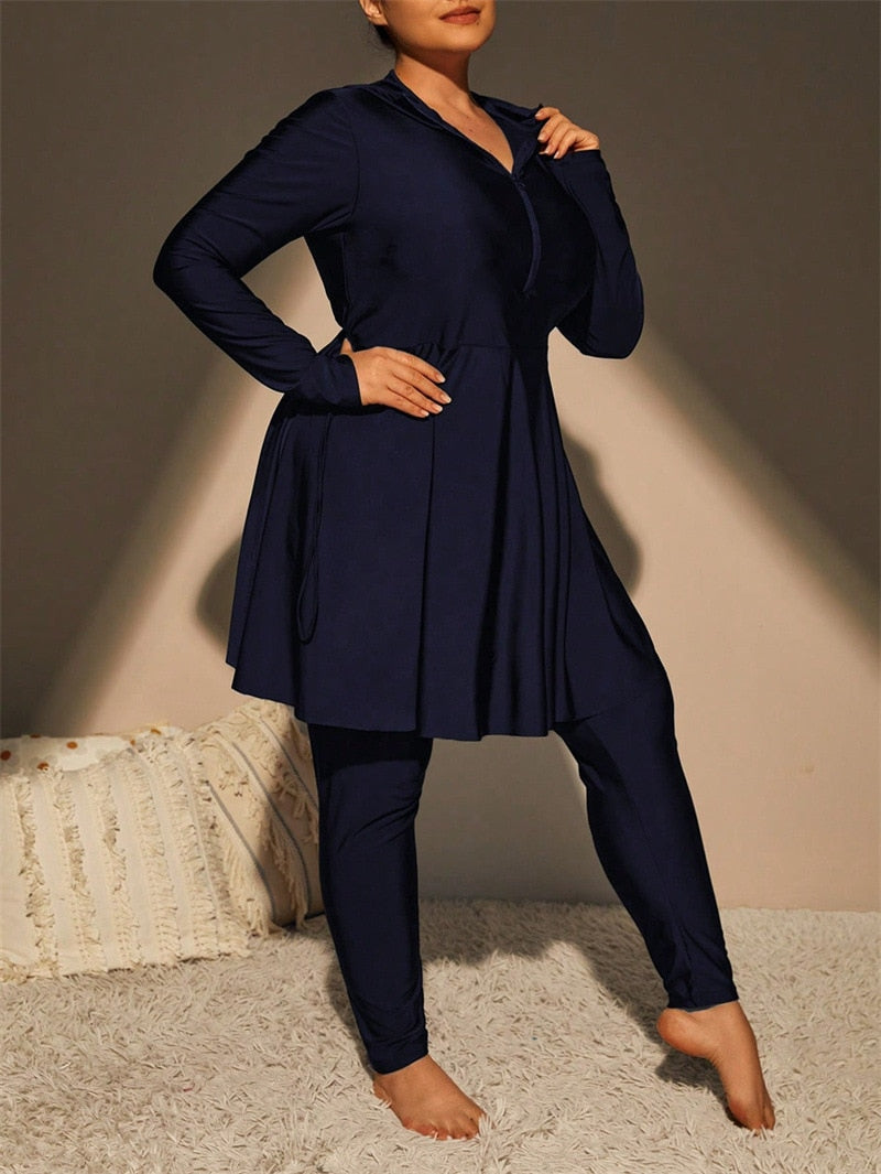 BlackPluss - Burkini Muslim Swimwear New Plus Size Swimming Suit For