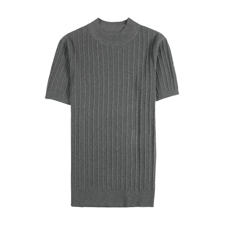 BlackPluss| Men's High-End Casual Short Sleeve Knitting Sweater/Male