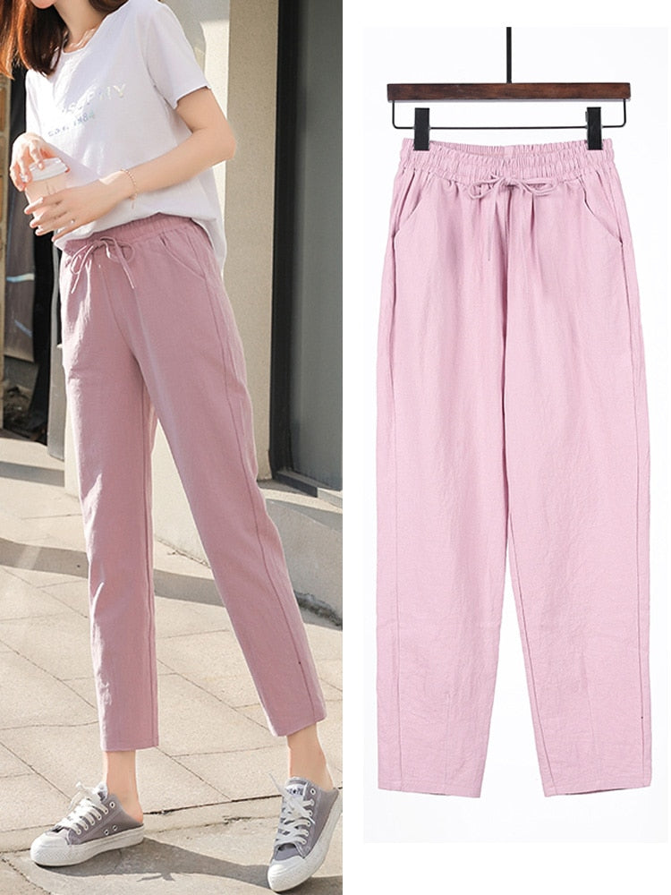 BlackPluss -  waist Candy Colors Harem Trousers Soft high quality for