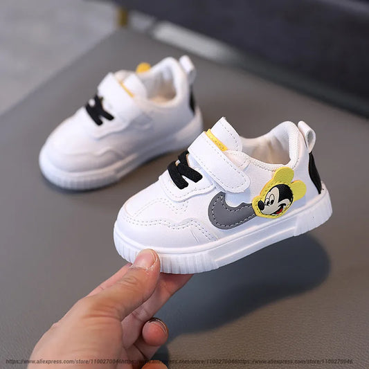 BlackPluss - White Casual Shoes For Baby Boy Girl Brand Children Sneaker Mickey Mouse White Kids Sports Shoes