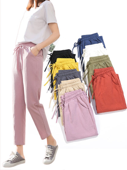 BlackPluss -  waist Candy Colors Harem Trousers Soft high quality for