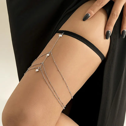 BlackPluss - Bohemian Thigh Chain Simple Star Body Chains for Women Double-layer