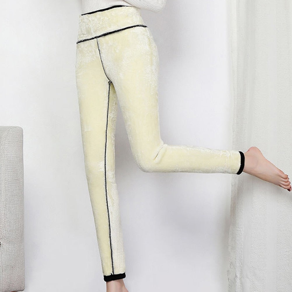 BlackPluss - Warm Leggings High Waist Pants Velvet Thick Legging For Women Stretch Thicken Legging.