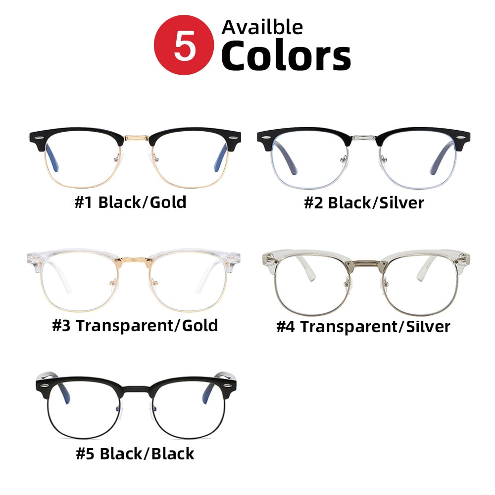 BlackPluss - Semi Rimless Anti Blue Light Blocking Glasses