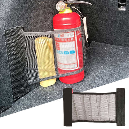 BlackPluss - Car Trunk Elastic Mesh Fixed Straps Car Interior Organizer Extinguisher Storage Net Bag  Seat.