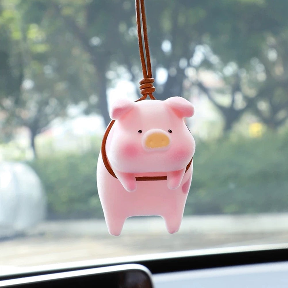 BlackPluss - Cute Pig Car Accessorie Swing Pig Car Pendant Auto Rearview