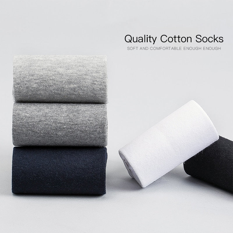 HSS Brand Men's Cotton Socks New Style Black Business Men Socks Soft Breathable Summer Winter for Male Socks Plus Size (6.5-14)