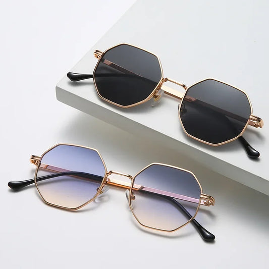 BlackPluss - Brand Design 2023 Fashion New Polygonal Metal Sunglasses Retro Ladies Glasses Classic Trend Luxury Driving Travel Eyewear Uv400