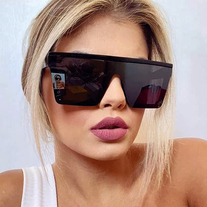 BlackPluss - Oversized Square Sunglasses Women Vintage Big Frame Women.