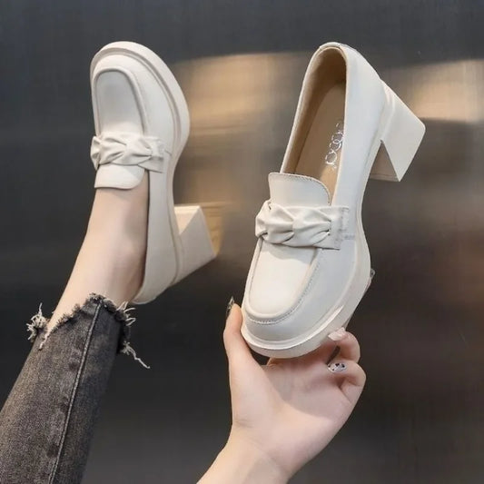 BlackPluss - Spring New Fashion Versatile Women's Shoes Square Heel Casual Shoes Hot Selling.