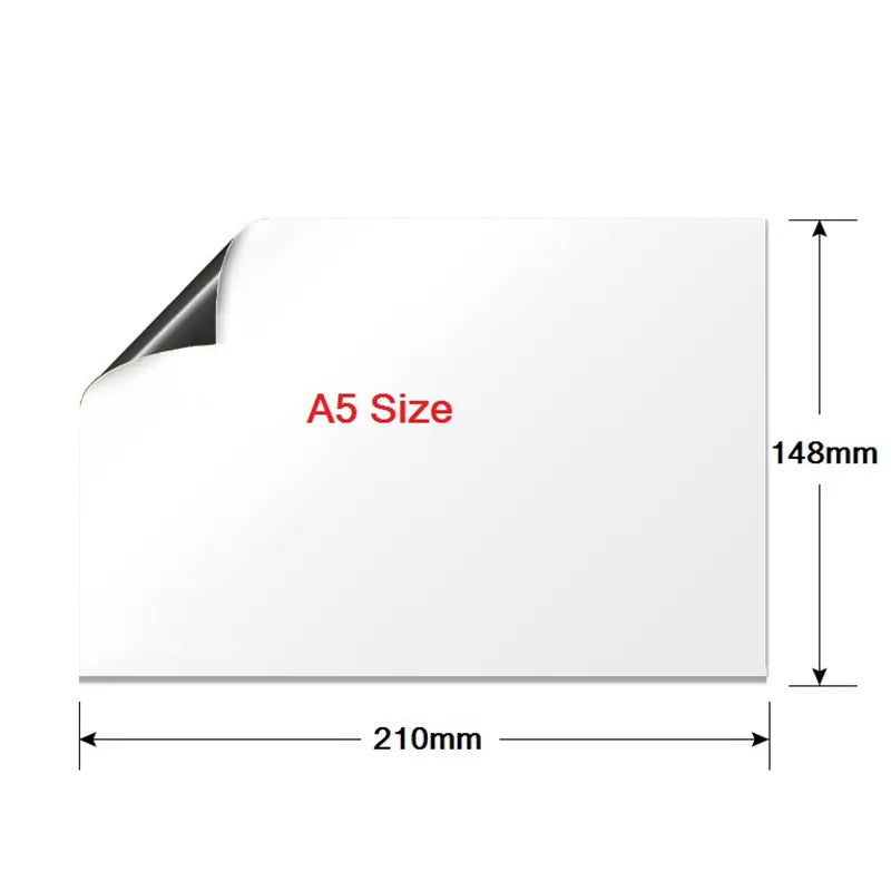BlackPluss - A5 Magnetic Whiteboard Fridge Magnets Dry Wipe White Board